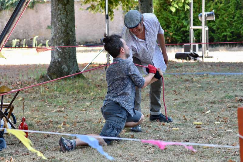 photo des coulisses de Déchet'circus